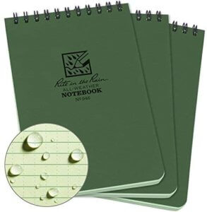 weatherproof notebooks